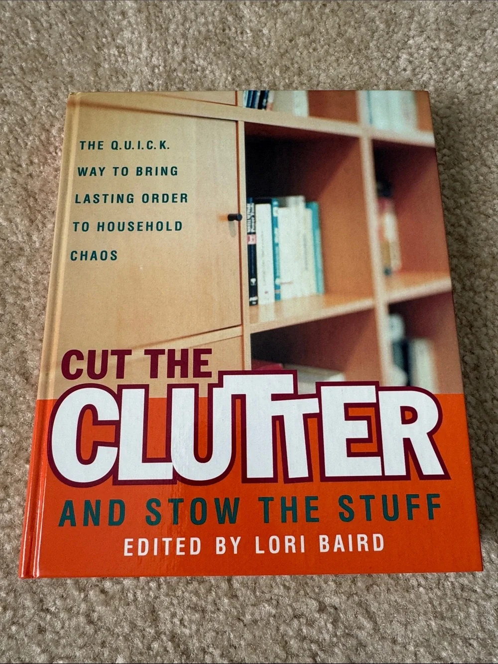 Cut the Clutter - Orange & Beige Hardcover Book